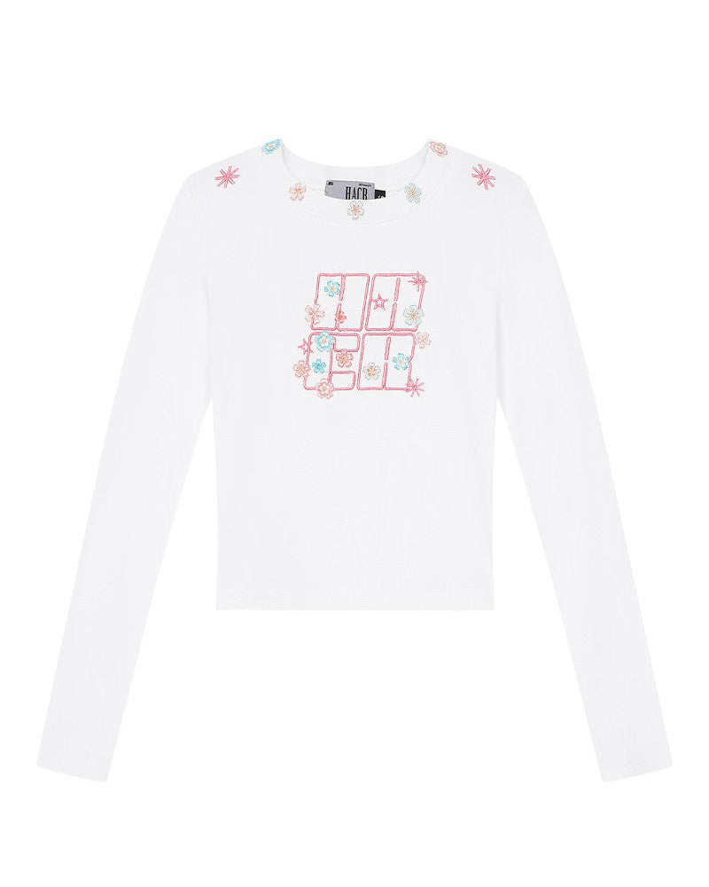 Floral Stamp Slim Fit Tee