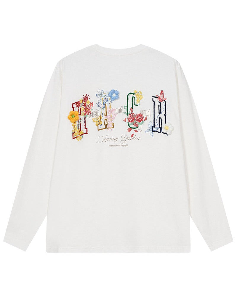 Yarn Flower Embroidery Tee