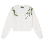 Green Wreath Cropped Sweatshirt