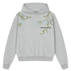 Violet Floral Embroidered Hoodie