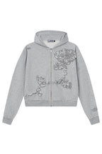 3D Embroidered Floral P00000000attern Hoodie