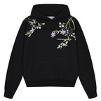 Violet Floral Embroidered Hoodie