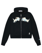 Plush Dog Embroidery Hoodie