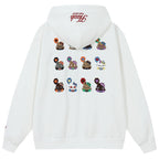 Cat Embroidered Loose Fit Hoodie