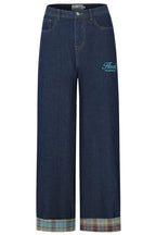 Plaid Patchwork Loose Jeans