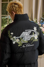 Load image into Gallery viewer, Lace Floral Embroidered Oversized Puffer
