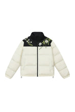 Load image into Gallery viewer, White Floral Wreath Embroidered Puffer
