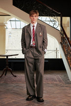 Retro Striped Embroidery Blazer