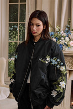 Load image into Gallery viewer, Floral Embroidered Bomber Jacket
