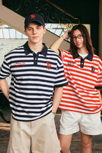 Load image into Gallery viewer, Nautical Striped Embroidered Polo Shirt
