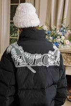 Load image into Gallery viewer, Lace Floral Wreath Embroidered Puffer
