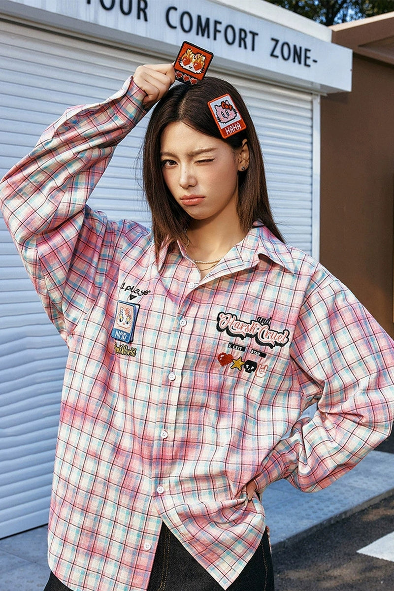 Mosaic Patchwork Plaid Shirt