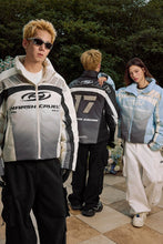 Load image into Gallery viewer, Colorblock Racing Gradient Puffer Jacket
