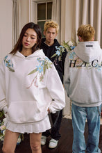 Load image into Gallery viewer, Floral Embroidered Oversized Hoodie
