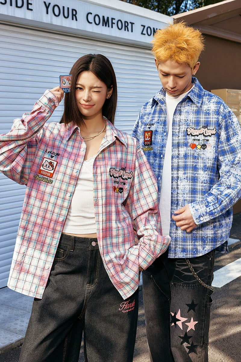 Mosaic Patchwork Plaid Shirt