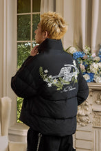 Load image into Gallery viewer, Lace Floral Embroidered Oversized Puffer
