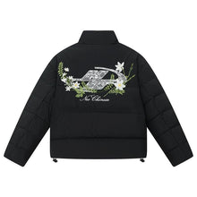 Load image into Gallery viewer, Lace Floral Embroidered Oversized Puffer
