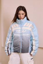 Load image into Gallery viewer, Colorblock Racing Gradient Puffer Jacket
