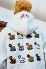 Load image into Gallery viewer, Cat Embroidered Loose Fit Hoodie
