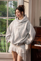 Ballet Lace Bowknot Hoodie