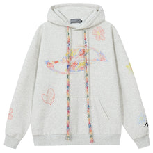 Load image into Gallery viewer, Cute Drawstring Hand-Drawn Hoodie
