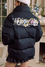 Load image into Gallery viewer, Cutout Cartoon Embroidered Puffer Jacket
