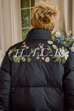 Load image into Gallery viewer, Colorblock Floral Embroidered Puffer
