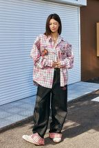 Mosaic Patchwork Plaid Shirt