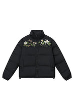 Load image into Gallery viewer, Colorblock Floral Embroidered Puffer
