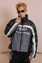 Load image into Gallery viewer, Colorblock Racing Gradient Puffer Jacket
