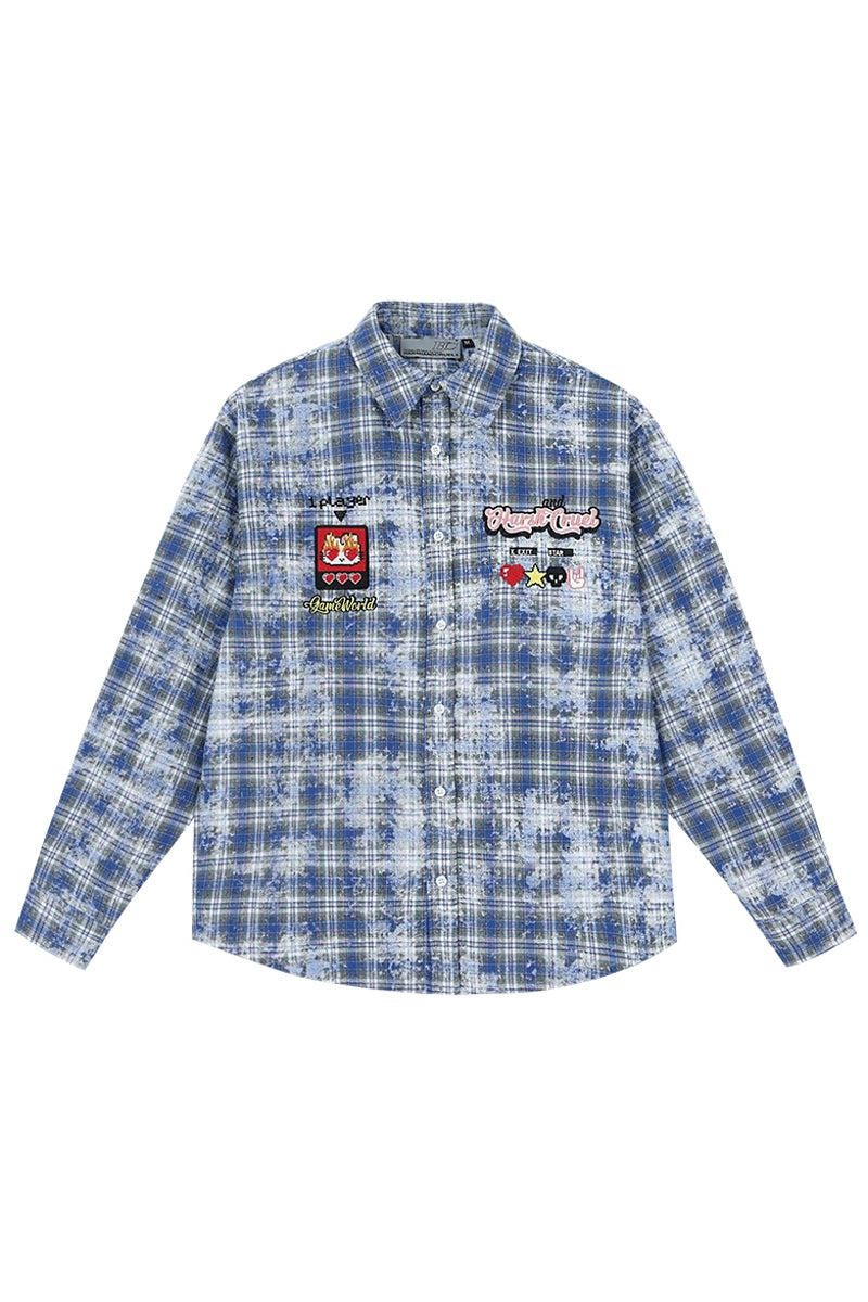 Mosaic Patchwork Plaid Shirt