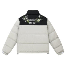 Load image into Gallery viewer, Handwritten Floral Embroidered Puffer Jacket
