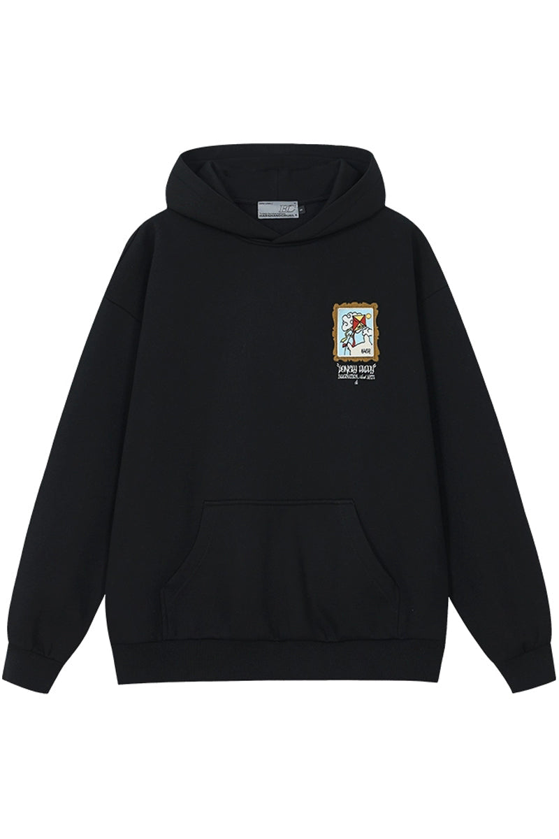 Embroidered patches Fleece Hoodie