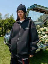 Load image into Gallery viewer, Oversized Embroidered Zip up Hoodie
