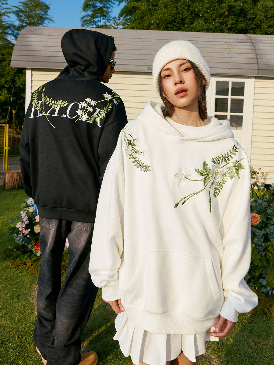 Brenches Embroidered Oversized Hoodie – Harsh and Cruel
