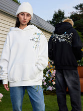 Load image into Gallery viewer, Floral Embroidered Graphic Hoodie
