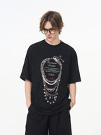 Silver Necklace Printed Tee