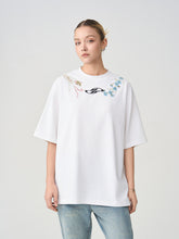 Load image into Gallery viewer, Floral Collar Embroidery Tee
