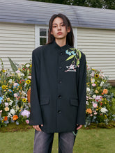 Load image into Gallery viewer, Floral Embroidery Suit Jacket
