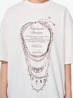 Silver Necklace Printed Tee