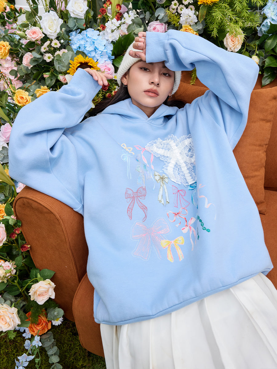Floral Wreath Embroidered Hoodie – Harsh and Cruel