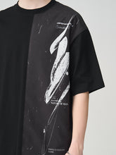 Load image into Gallery viewer, Brush Paint Half Print Tee
