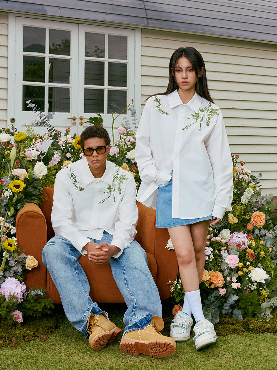 Branches Embroidery Logo Shirt