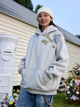 Load image into Gallery viewer, Embroidered Pine Bird Hoodie
