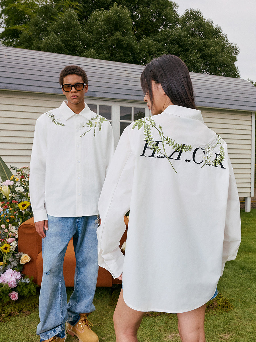 Branches Embroidery Logo Shirt