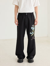 Load image into Gallery viewer, Floral Embroidery Slim Trousers
