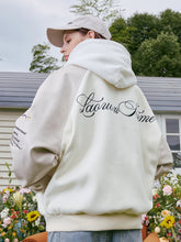 Load image into Gallery viewer, Floral Embroidered Sleeves Varsity Jacket
