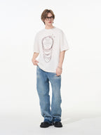 Silver Necklace Printed Tee