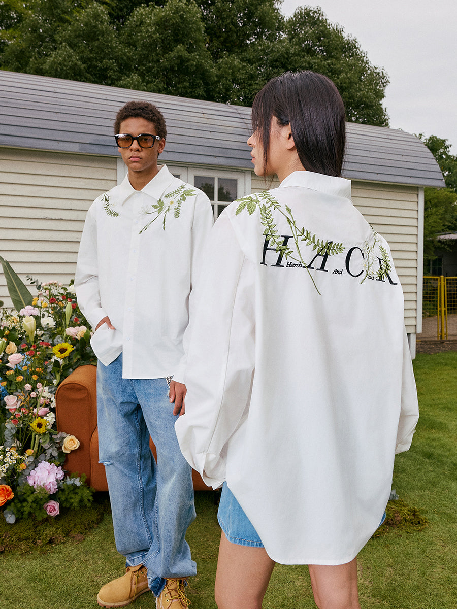 Branches Embroidery Logo Shirt