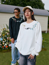 Load image into Gallery viewer, Floral Collar Embroidery L/S Tee
